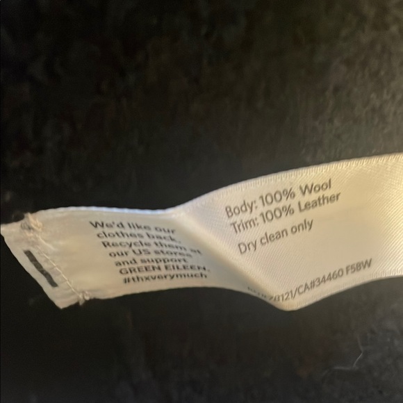 Black Eileen Fisher Wool Coat - Picture 9 of 12